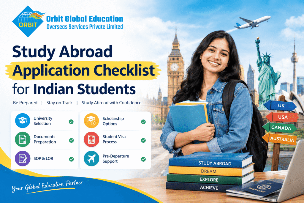 Study Abroad Application Checklist for Indian Students