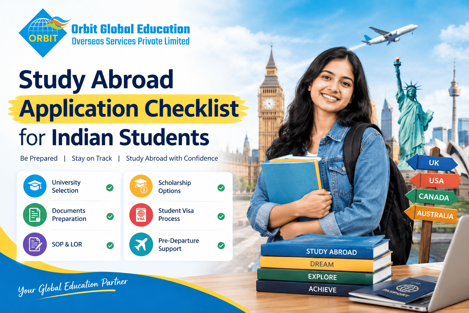 Study Abroad Application Checklist for Indian Students